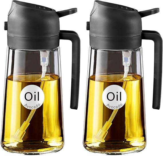 YARRAMATE 2 dispensadores de aceite de oliva de 470 ml